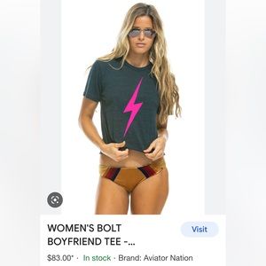 Aviator Nation Bolt Boyfriend Tee